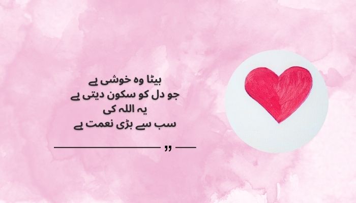 Heart touching quotes for son in urdu